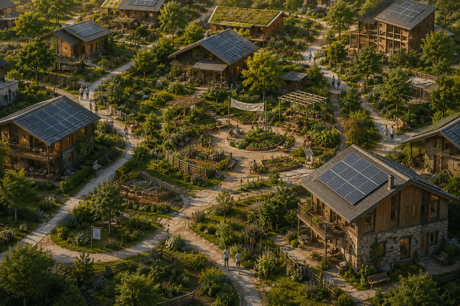 Low-impact homes at Eco Village Armenia